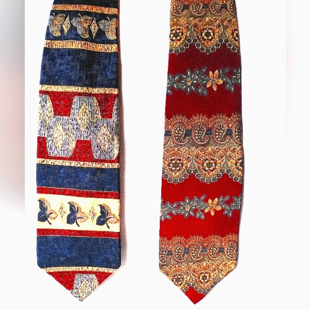 Two 100% Silk Designer Bill Blass Ties